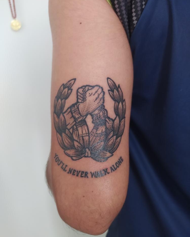 Pgwear A Twitter We Receive More And More Pictures Of Tattoos Based On Pgwear Designs This One Is Probably The Most Popular You Ll Never Walk Alone Greetings From Bogota Colombia