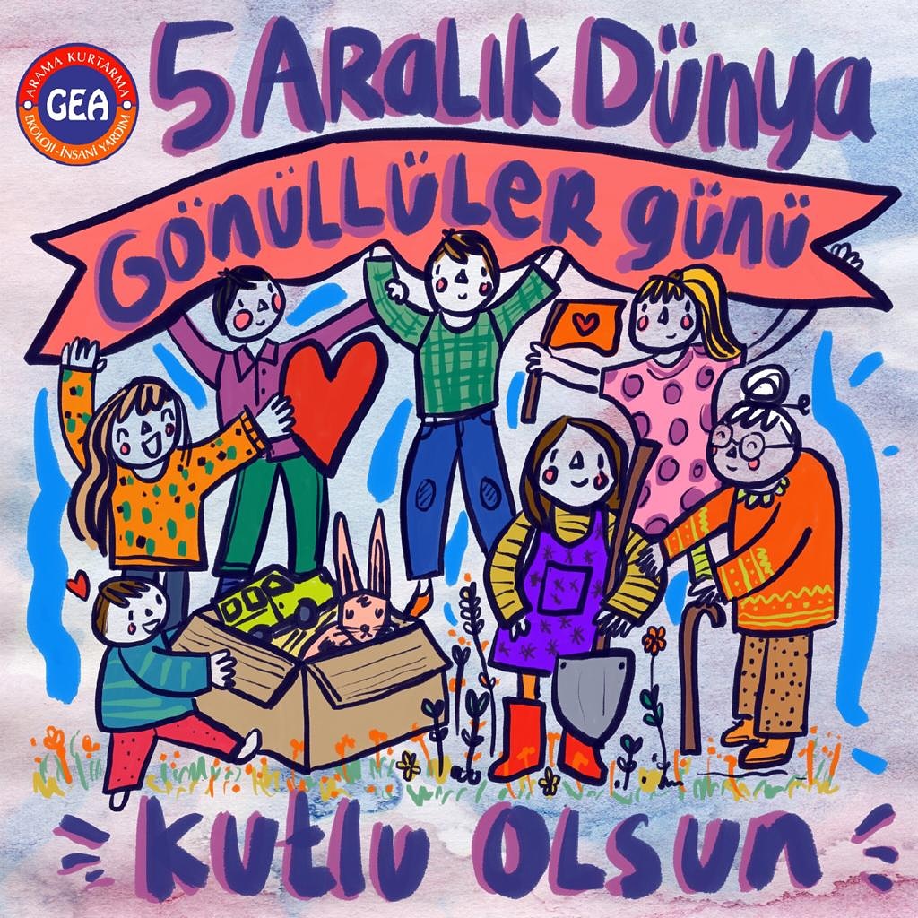 GEA__SAR's tweet photo. 5 Aralık Dünya Gönüllüler Günü kutlu olsun!
Gönüllü Olun, Gönüllü Kalın!
#GEA #Arama #Kurtarma #Ekoloji #InsaniYardım #gönüllülük #gönüllü #bilincli #sürekli #5aralıkdünyagönüllülergünü #dünyagönüllülergünü #5thdecemberinternationalvolunteersday https://t.co/f9amRtcavj