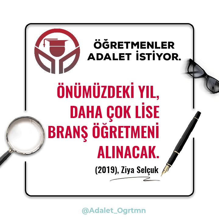 Evet bakanımız Sn. <a href="/ziyaselcuk/">Ziya Selçuk</a> bize söz vermişti.Bu atamada verilen sözlerin tutulması, Adalet'in yerini bulmasını istiyoruz. 👍🏻👍🏻

⚖⚖⚖⚖⚖⚖⚖⚖⚖⚖⚖
#AdaletİçinSözVerdik
