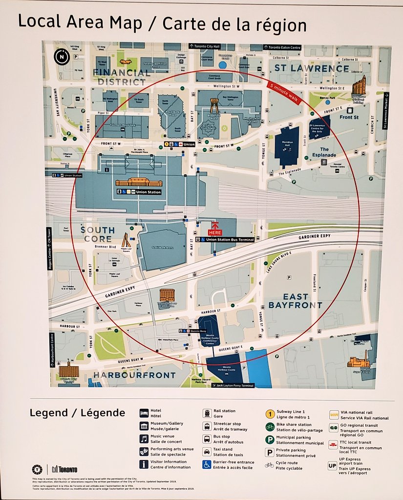 Wouldn't be a planner thread without a map picture. Wayfinding in the new  @GOtransitBus Union Station Terminal. Map designed by  @cityoftoronto cc  @BradMBradford  @bradrossTO  @GreggLintern  @CityPlanTO  #gotransit  @giulio_plans  @mikejcw