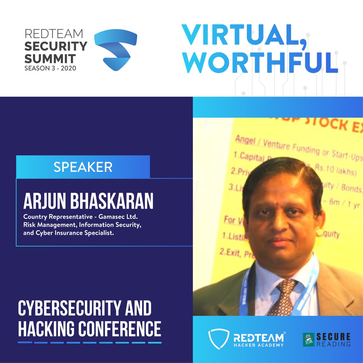 redteamacademy's tweet image. We are extremely delighted to have Mr Arjun Bhaskaran as our speaker for the event RedTeam Security Summit 2020.

@arjunbhaskaran
@securereading

#RedTeamSecuritySummit2020 #SecuritySummit2020
#Hacking #Hackers  #technology #infosec #cybercrime #linux #RedTeamHackerAcademy