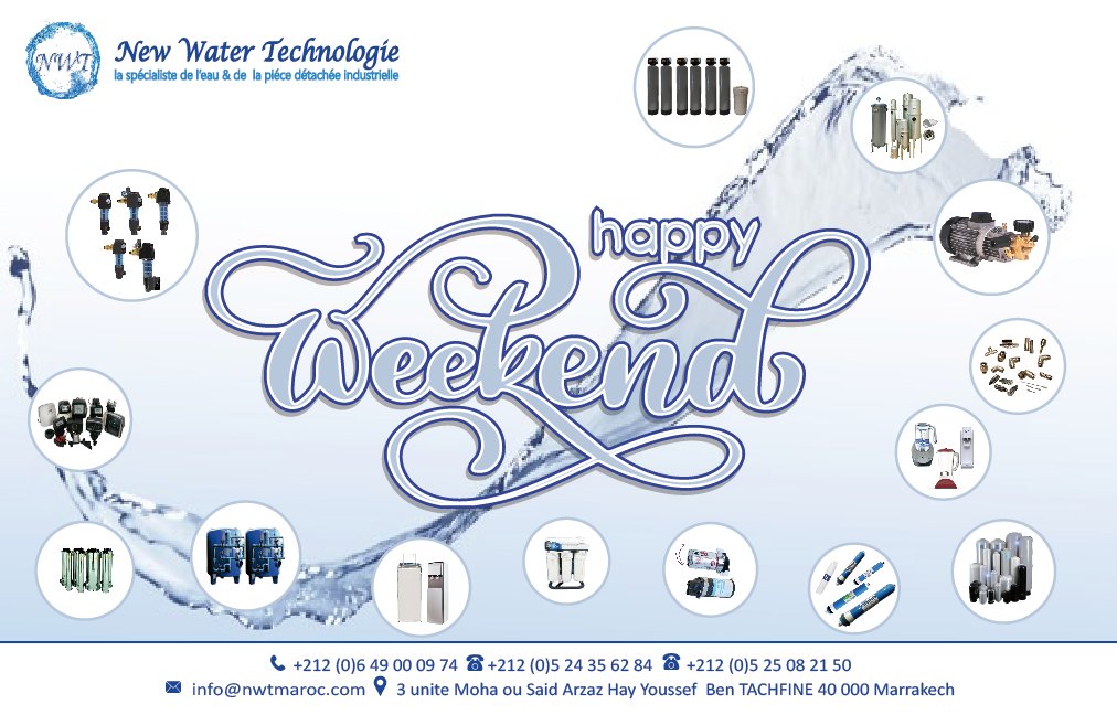 HWGmaroc's tweet photo. #New_Water_Technologie vous souhaite
#Bonne_Fin_de_semaine.
#REGEN+#ATLAS_FILTRI #FILMTEC #FLECK #BLUE_LAGOON #EUROTECH #CANATURE #SEKO #IDROSAL #AK_MULLER #PURICOM #DOW #VEOLIA #HM_DIGITAL #GREEN_FILTER.....
#Testeur_électronique_chimique #TDS_ES #TDS3 #PH https://t.co/pPSkQ1AWXf
