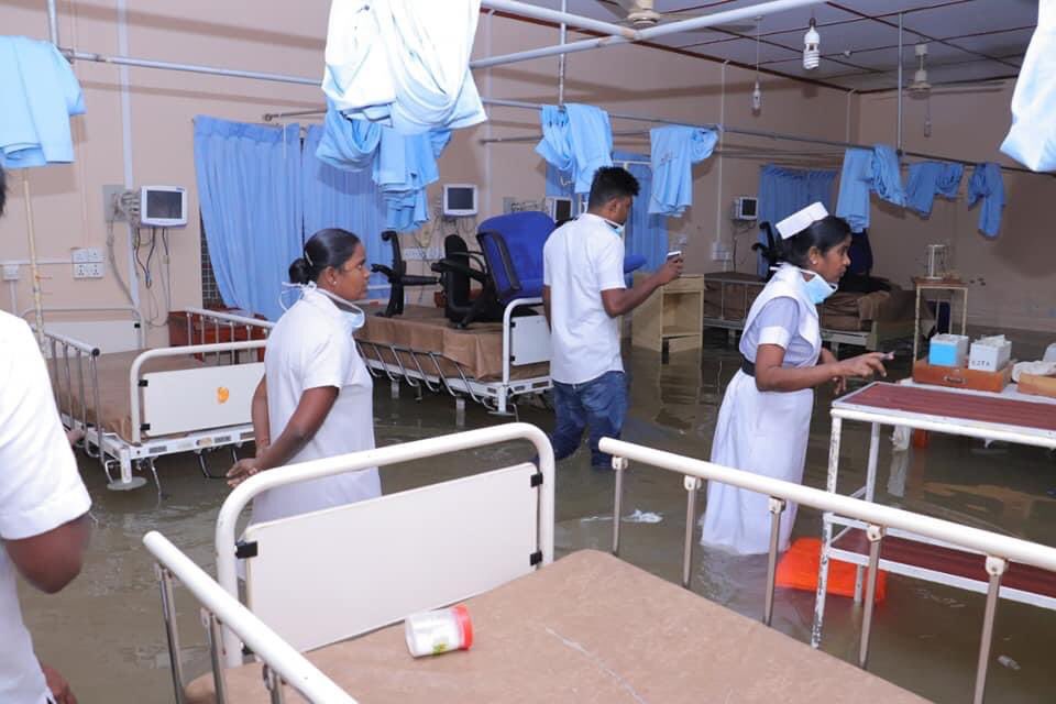 aroarun's tweet photo. Drainage system in Srilanka is generally bad. Cyclonic storm #Puravi once again exposed the poor drainage system in the North. These are pictures from Jaffna’s main hospital. Picture courtesy- Dr. T. Sathiamoorthy https://t.co/DIMc8EyKk7