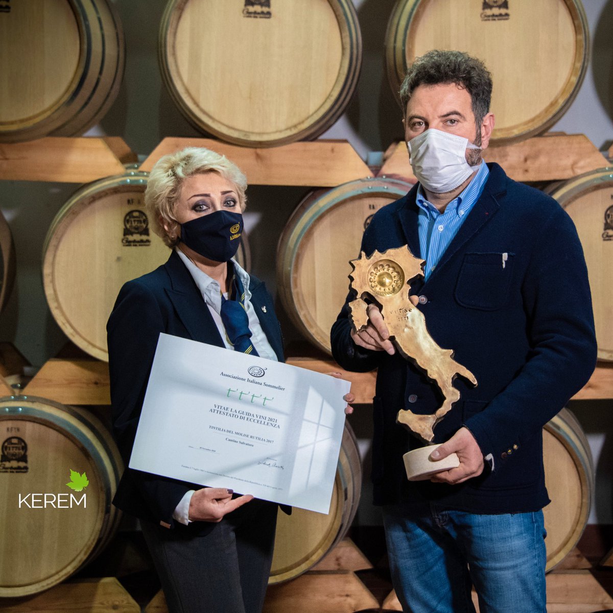 Alla #Cantina Salvatore il “Tastevin” assegnato dalla Guida #Vitae2021 #aismolise #aisitalia @ais_official #tastevin #vino #wine #premio