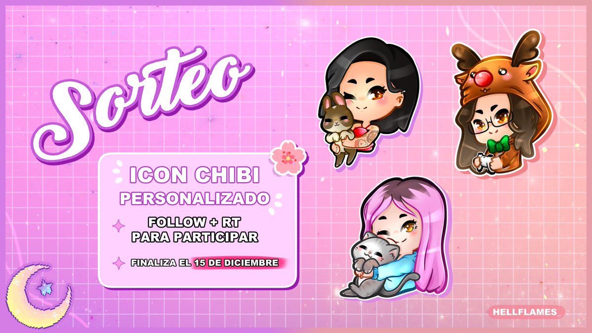 Hellflames_'s tweet photo. 🌙🎁SORTEO, SORTEO!!!🎁🌙

🎄Ya está aquí la Navidad y por eso mismo he querido agradecer todo el apoyo que me dais a diario trayéndoos un sorteíto🎄

Requisitos:

✧ FOLLOW  @Hellflames_  
✧ RT a este tweet

Anunciaré al ganadxr el día 15 de Diciembre

Suerte a todxs ✨ https://t.co/7yeH1iwlmR