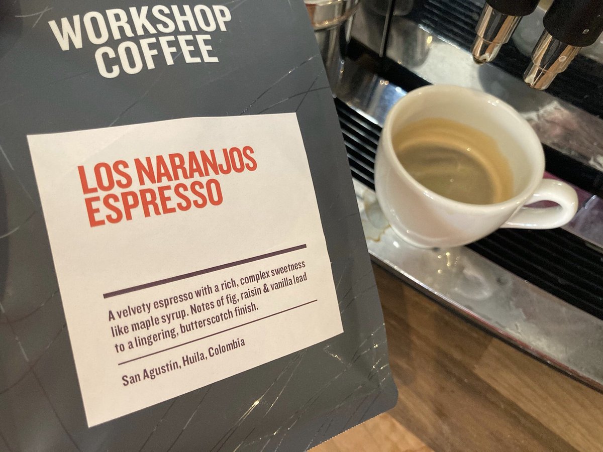 nickpiersrich's tweet photo. Enjoyed testing this espresso blend this morning, it really doesn’t need any sugar (if you sometimes need sugar to sweeten or take a bitter edge off;) 👏 @WorkshopCoffee @BrianCoffeeSpot @GreatCoffeeBrew #coffee #coffeetasting https://t.co/HVvI39feqV