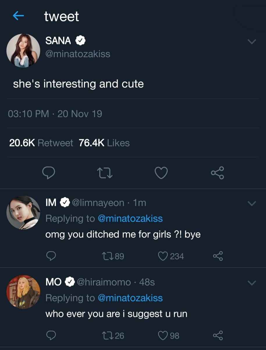 109. ps. Sana came out that's why she's on hiatus. girlie is strong