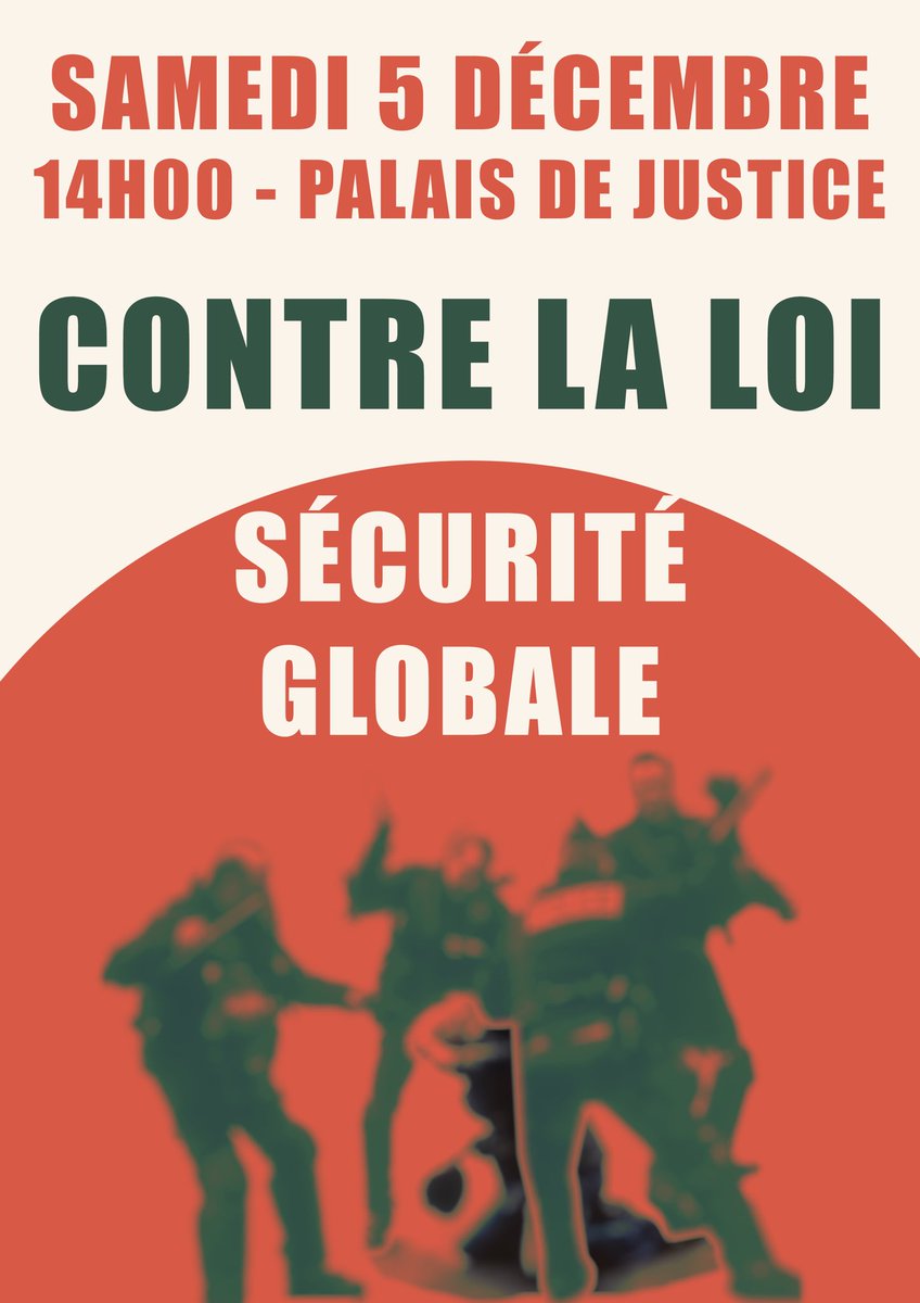 On vous attend aujourd’hui 14 heures dans (30min) !! au palais de justice de #Rouen pour la #marchesdeslibertés contre la #PPLSecuriteGlobale