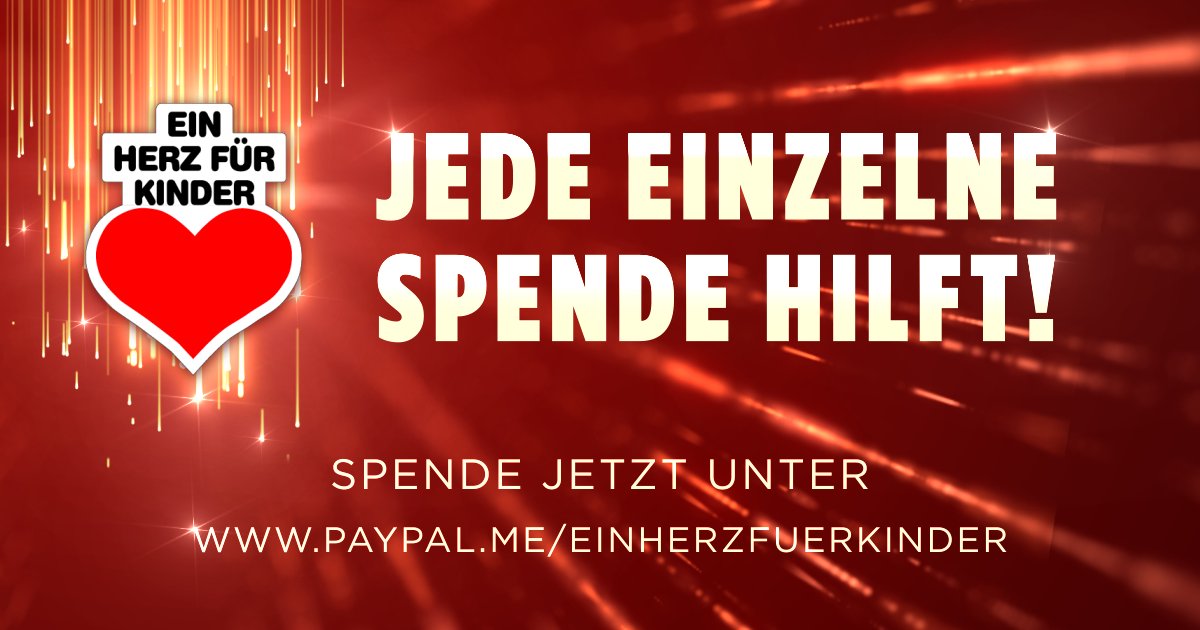 Die große #EinHerzFürKinder-Spendengala ab 20:15 im <a href="/ZDF/">ZDF</a>.

Einschalten und mithelfen: paypal.me/einherzfuerkin…