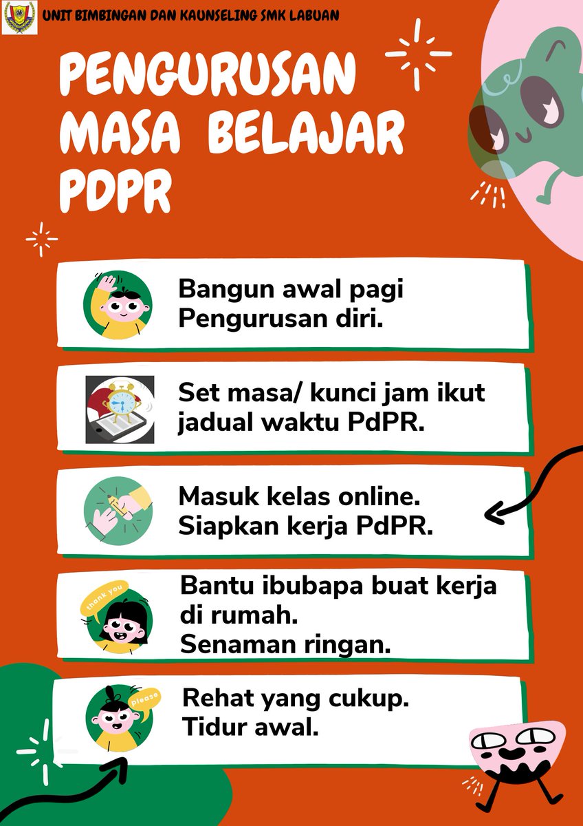 mmaicun's tweet image. Teknik Pengurusan Masa Belajar PdPR
#Pengurusan
#Masa
#PdPR
#belajar
#motivasi
#bimbingan
#kaunseling