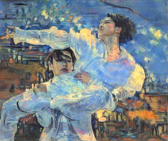 hazeIvante's tweet photo. i tried that app where u turn a pic into a renaissance painting &amp; God this looks like a van gogh painting https://t.co/8uTccBv9Ke