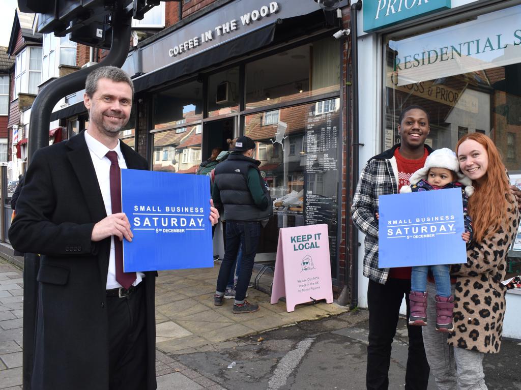 Lovely to support #SmallBizSatUK with Sophie, Raphel and the adorable Kara at their <a href="/CoffeeindaWood/">Coffee in the Wood</a> in Colliers Wood. Please do back your local businesses who've worked so hard this year! <a href="/Merton_Council/">Merton Council</a>