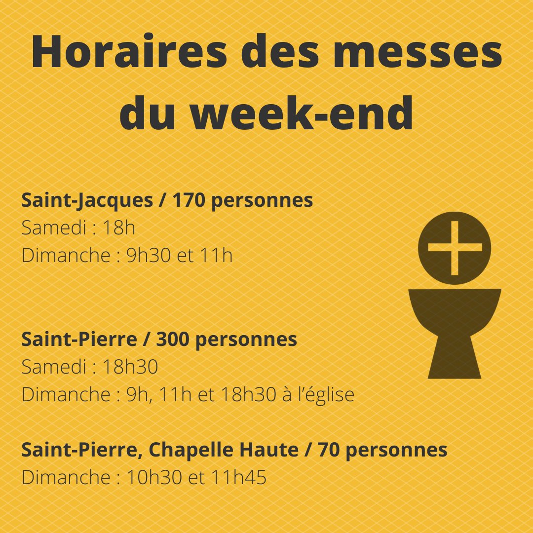 Les horaires des messes du week-end à Saint-Pierre et Saint-Jacques de Neuilly !
Poke <a href="/PadreDamien92/">Père Damien Delesque</a> <a href="/AbOlivier72/">P. Olivier</a>