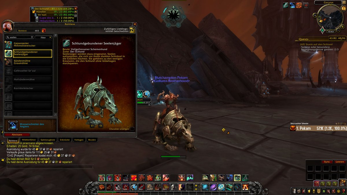 Direkt nach der ersten Jagd im neuen Gebiet und schon 1von2 mounts die man im Maw reiten kann ich glaube lagsam ich brauche mein Luck sofort zum anfang von SL auf #Warcraft <a href="/TheShjami/">Shjami</a>