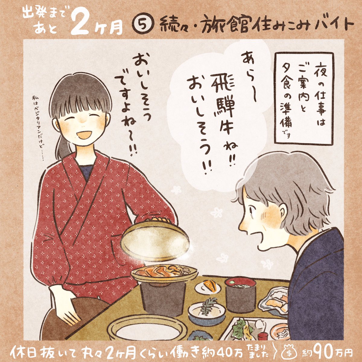 ニュージーランド一周旅??〜準備編⑤〜
個室に3食とおやつ、毎日温泉入りつつ稼げて楽しかったです 