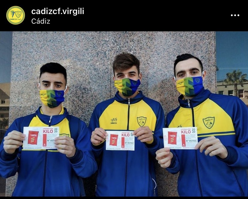 cjboscocadiz's tweet photo. Gracias @CadizCFVirgili por la colaboración con la #ok2020 https://t.co/KaxXIKUzGq