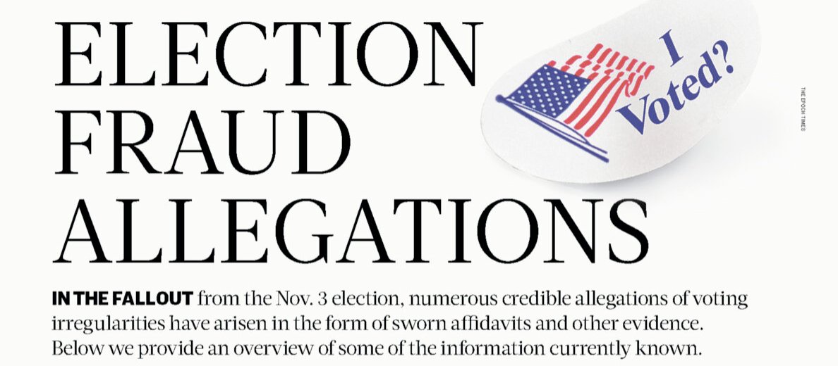 In the fallout from the  #2020Election, numerous credible allegations of voting  #Irregularities have arisen in the form of sworn  #Affidavits and other  #Evidence.This  #Infographic provides an overview of what we currently know. (Thread) Read more:  https://www.theepochtimes.com/election-fraud-allegations-infographic_3605589.html