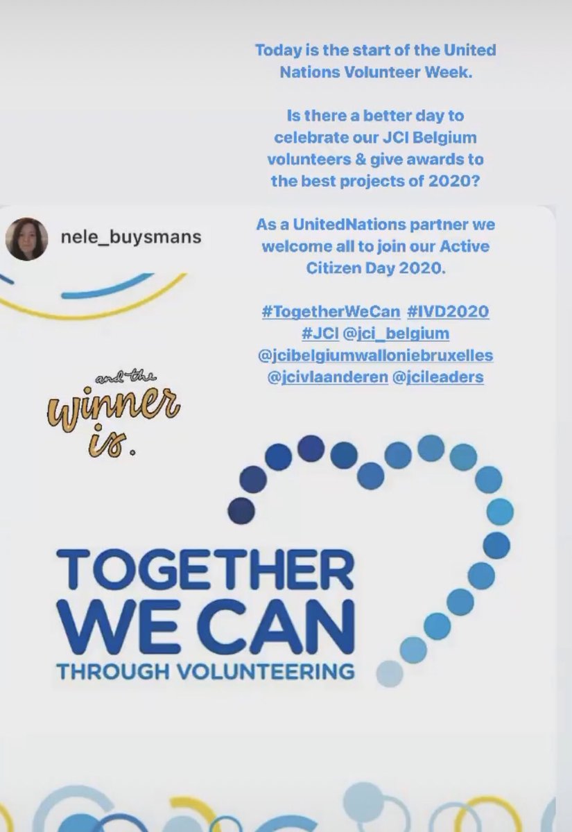 Proud of our <a href="/jcibelgium/">JCI Belgium</a> volunteers! #TogetherWeCan #IVD2020 <a href="/jcileaders/">JCI</a>