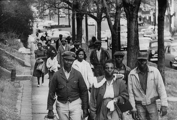 Out of Montgomery’s 50,000 African American residents, 30,000-40,000 participated in the boycott. For 381 days, they walked or bicycled or car-pooled, depriving the bus company of a substantial portion of its revenue. Read gripping "Daybreak of Freedom":  https://www.zinnedproject.org/materials/daybreak-of-freedom-the-montgomery-bus-boycott/