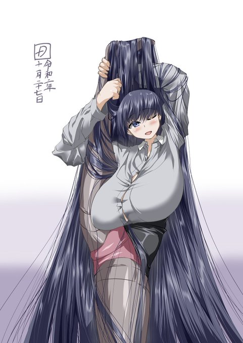 超ロングヘアのtwitterイラスト検索結果 超ロングヘアのtwitterイラスト検索結果