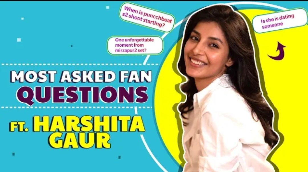 #HarshitaGaur Answers The Most Asked Fan Questions | Mirzapur, Sacred Games & More @HarshitaGaur12 youtu.be/4UF0ud4TgNk