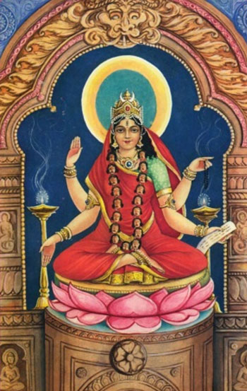 - Bhairavi -Bhairavi represents the Divine focus. When Divine desires to come manifest in forms, it comes as many specific, separate forms. When infinite Supreme Being takes finite forms is represented by this goddess.