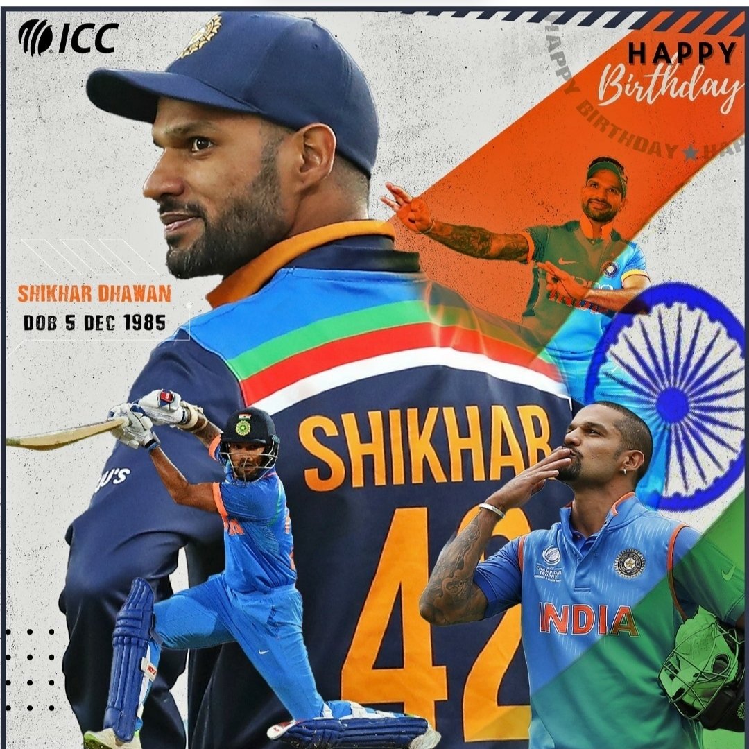 Happy birthday shikhar dhawan. 