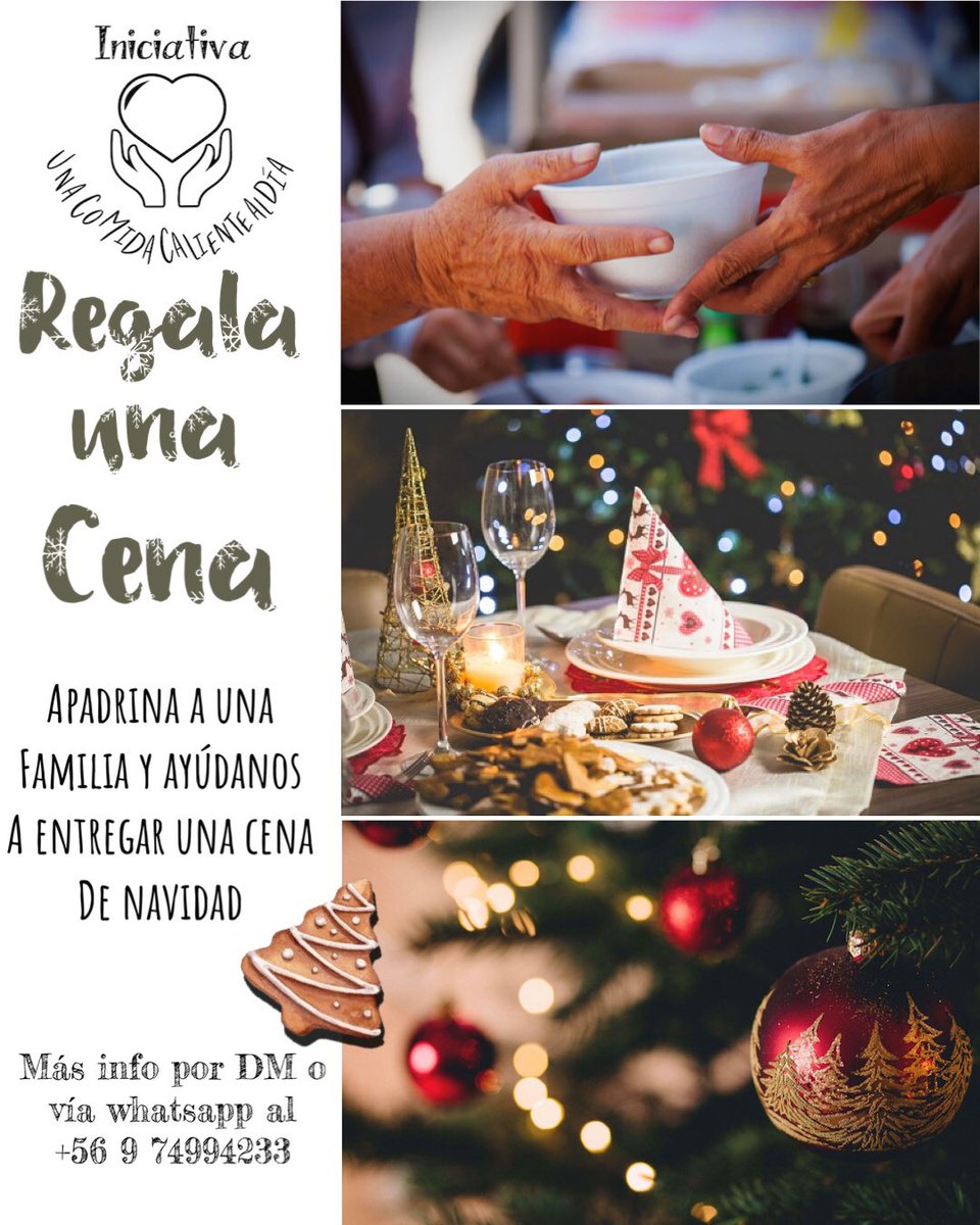 comida_dia's tweet photo. ❤️“Cena de Navidad”❤️
Esta navidad, apadrina a una familia y juntos entreguémosle una cena digna. Son muchas las familias en vulnerabilidad alimentaria que necesitarán de nuestro apoyo. 
Súmate a nuestra campaña hasta el 21 de diciembre.
Entregaremos las cenas el 24 de diciembre. https://t.co/QTTZCJeRXD