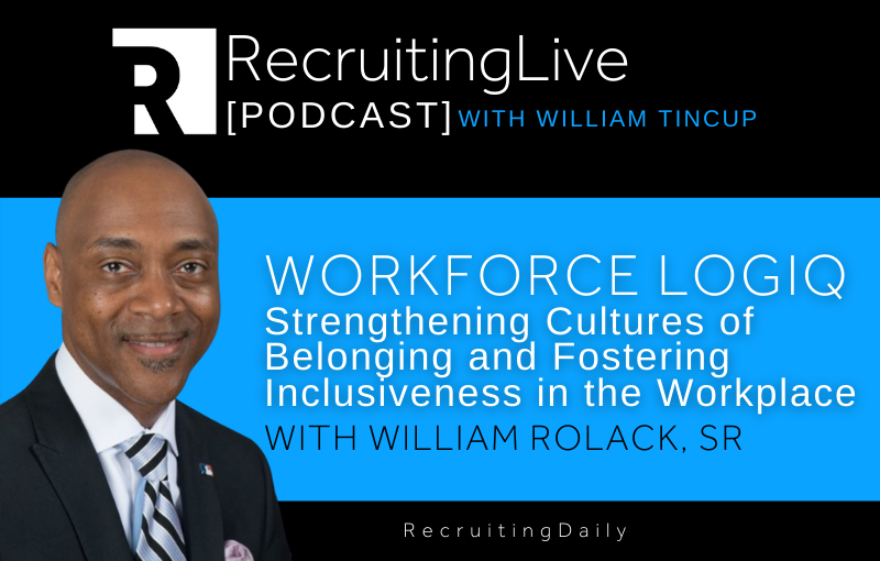 RecruitingDaily's tweet photo. Happy #SaturdayMorning! On today's #RecruitingLive, @williamtincup sits down with @wrolack of @WorkforceLogiq. The topic: Strengthening cultures of belonging, and fostering inclusiveness in the workplace. Tune in below!👇 🎧

https://t.co/IWLWploVaS
#DiversityandInclusion https://t.co/441EFxiaGU