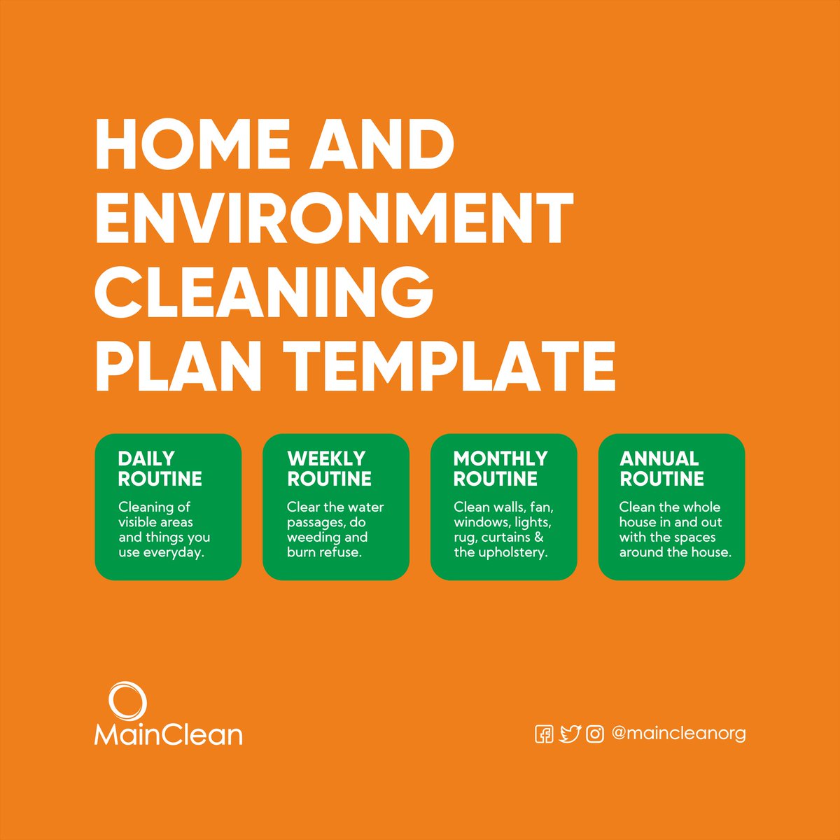 maincleanorg's tweet photo. Add home cleaning schedule to your plan

#cleaning #cleanhome #cleanliness #environment #hygiene https://t.co/8Pyq0vc6YF