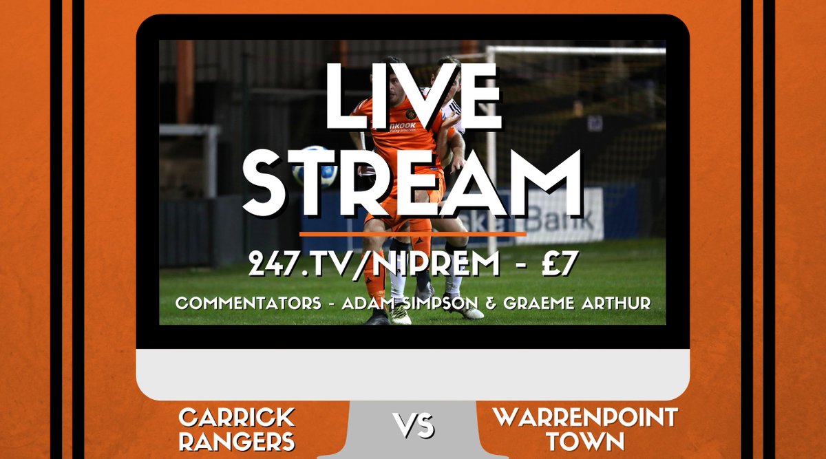 🖥️ | Despite the gates being closed at the Loughshore Hotel Arena today, you can still catch all the action for £7, via our Live Stream.

Click the link below to see the 'Gers take on <a href="/thepointfc/">Warrenpoint Town FC</a>, kick-off at 3pm.

👉 247.tv/niprem

#JoinWithUs
#AmberArmy 🔶 ⚫️