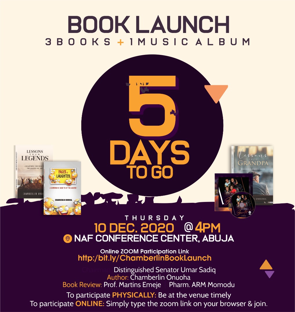 Chambers_Legend's tweet photo. Wow! My books &amp; album launch is just 5days away.

Let's do this together.

Support this positive contribution to society &amp; get others to support too.

#LessonsfromLegends 
#LessonsfromGrandpa https://t.co/KAl4AK7SH4