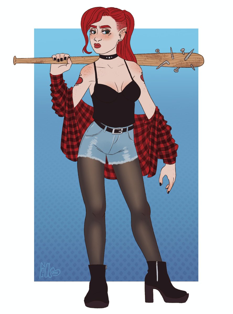 Nanaja_chu's tweet photo. Old commission I forgot to post. A beautiful girl of @CrossDomme https://t.co/wjaBpMDvWM