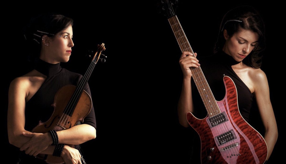 '#Sophisticated #violin phrases and a powerful and solid #guitar/ism. The two musicians [#AriannaMazzarese violinist, and #EleonoraLoi, electric guitarist] have an overload of #charisma, each with its own personality.' 
(@emergenza Festival 2019, on ⁦@goldensaltduo⁩)