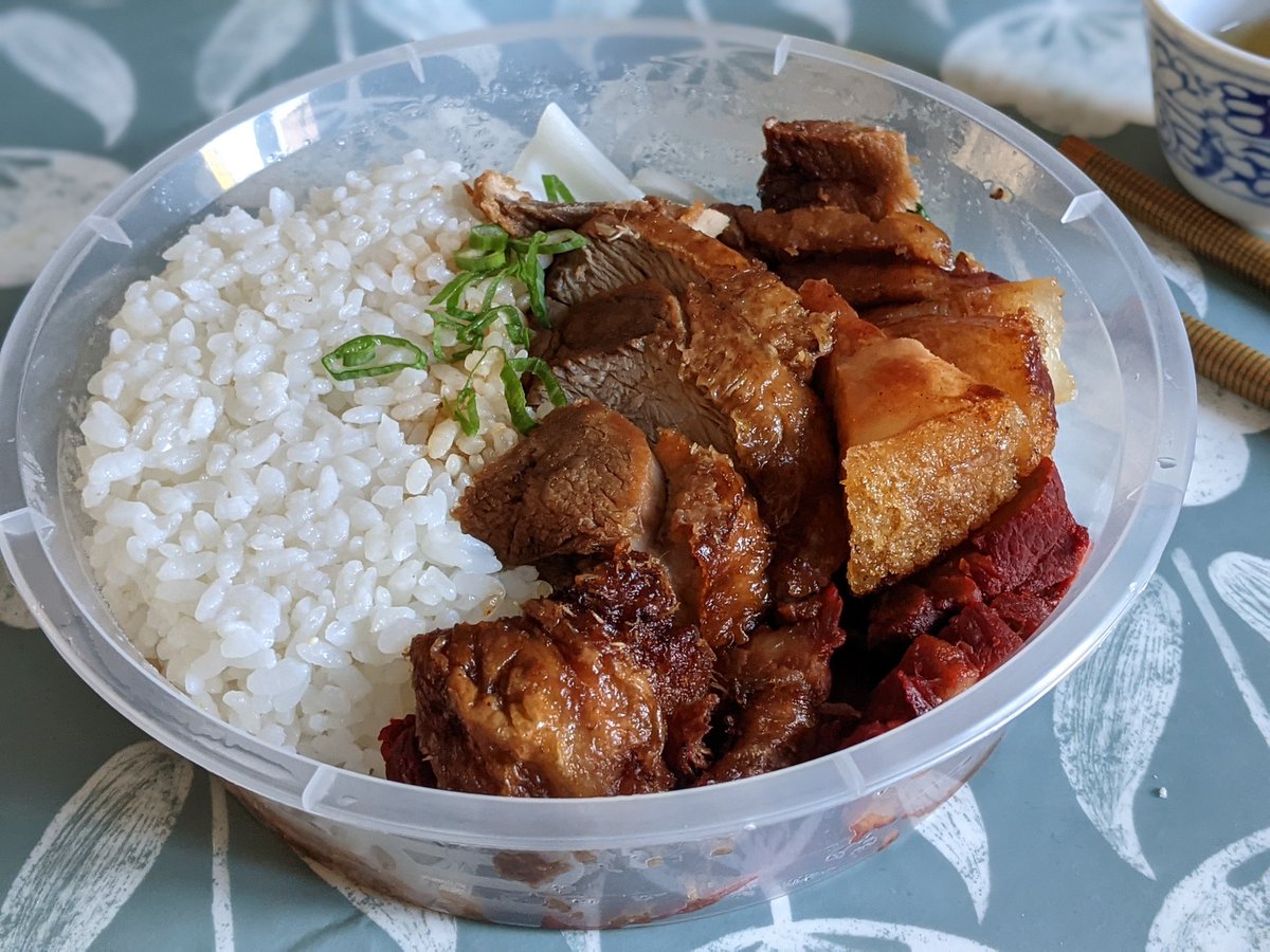 First time I had my favourite dish: Yaki Udon but since I now try to make some kind of effort to curb my intolerances I had the combo meal: duck, pork & pork belly. Scumm had the same but with noodles. #Foodie