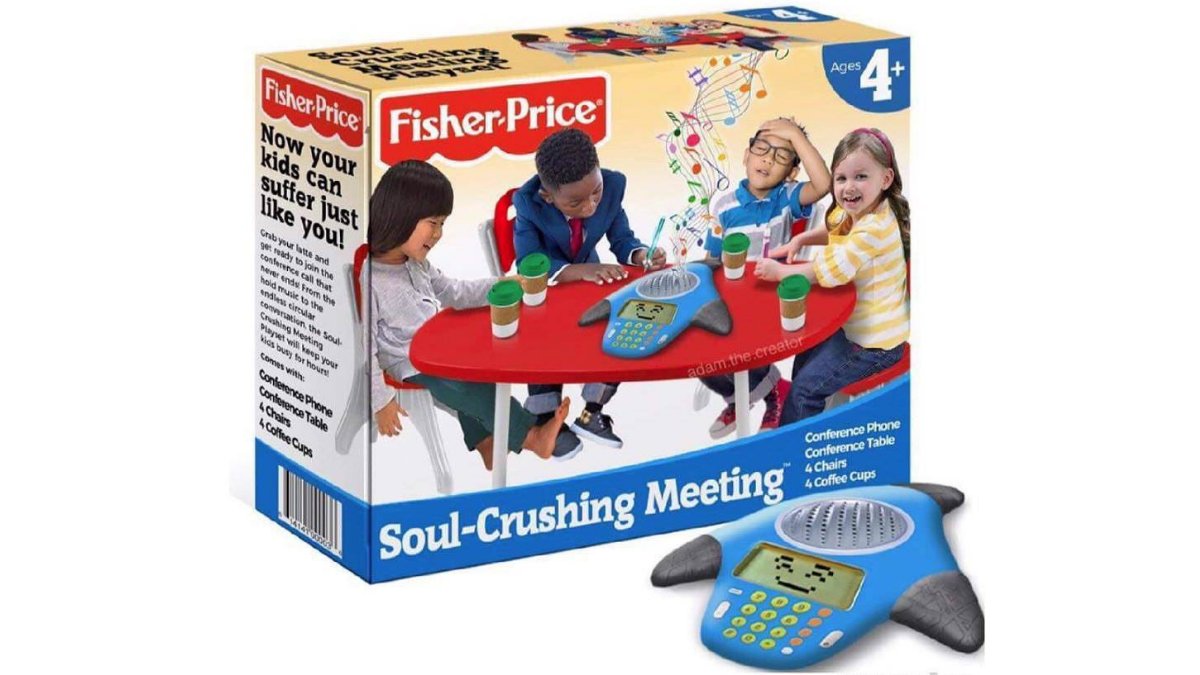 It’s this time of the year again where, all corporates are out to get your hard-earned cash. Want to provide a nice Christmas experience for your loved ones?What's it gonna be?How about a brand new Soul-Crushing Meeting™ toy?Something more "finspirational?"Read on!