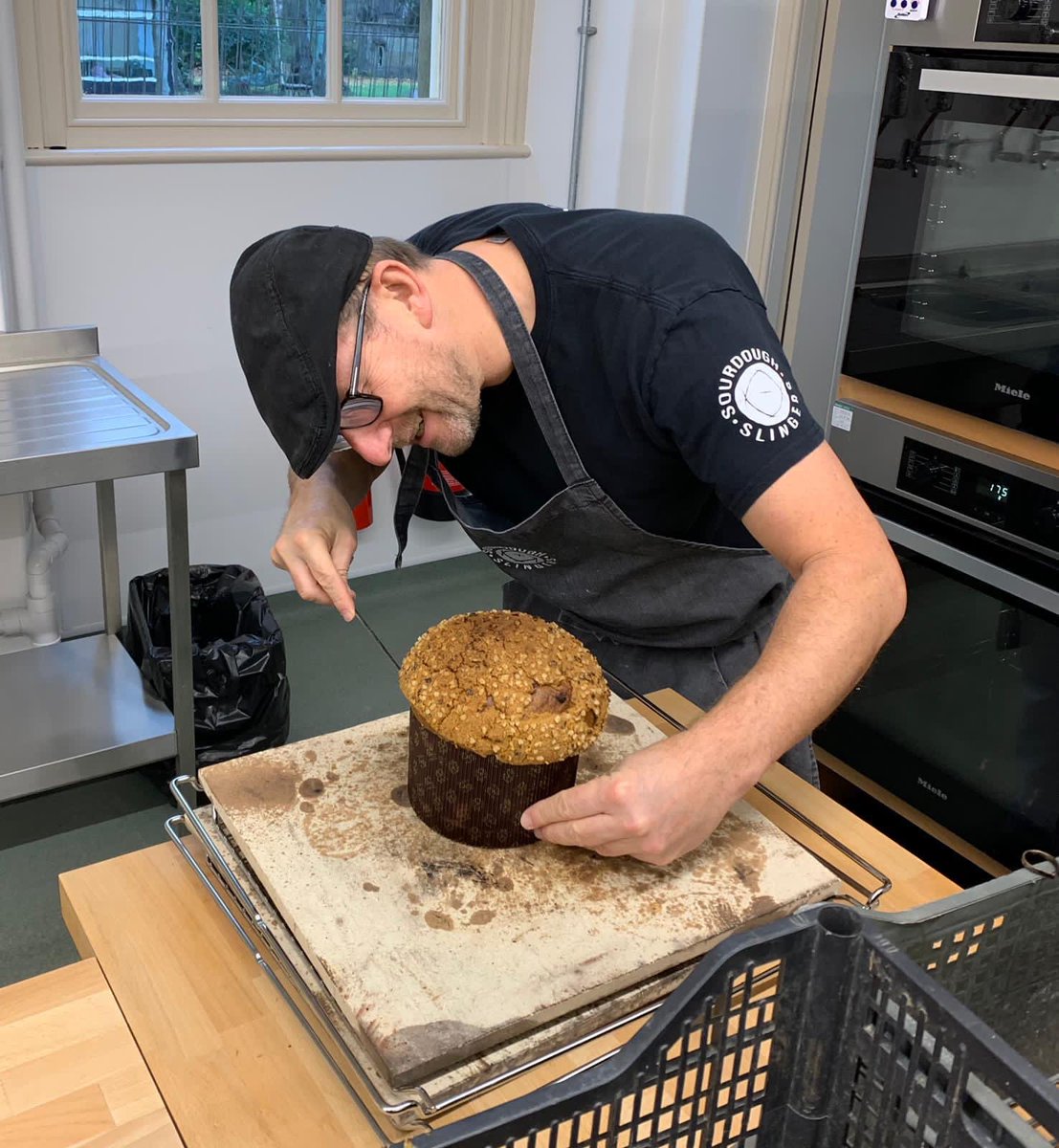 artisanschool's tweet photo. .@waynecaddy1 is perfecting his panettone. #Christmas #italianbaking #skills https://t.co/8DjoYVd5UK
