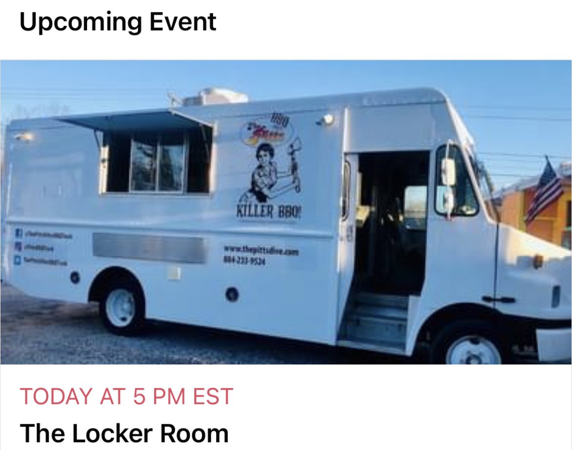 Pittsbbqtruck's tweet photo. Today! Our first stop ever! @RVADive1 5-8pm *free pound cake while it lasts* https://t.co/Tw22XhAeJU