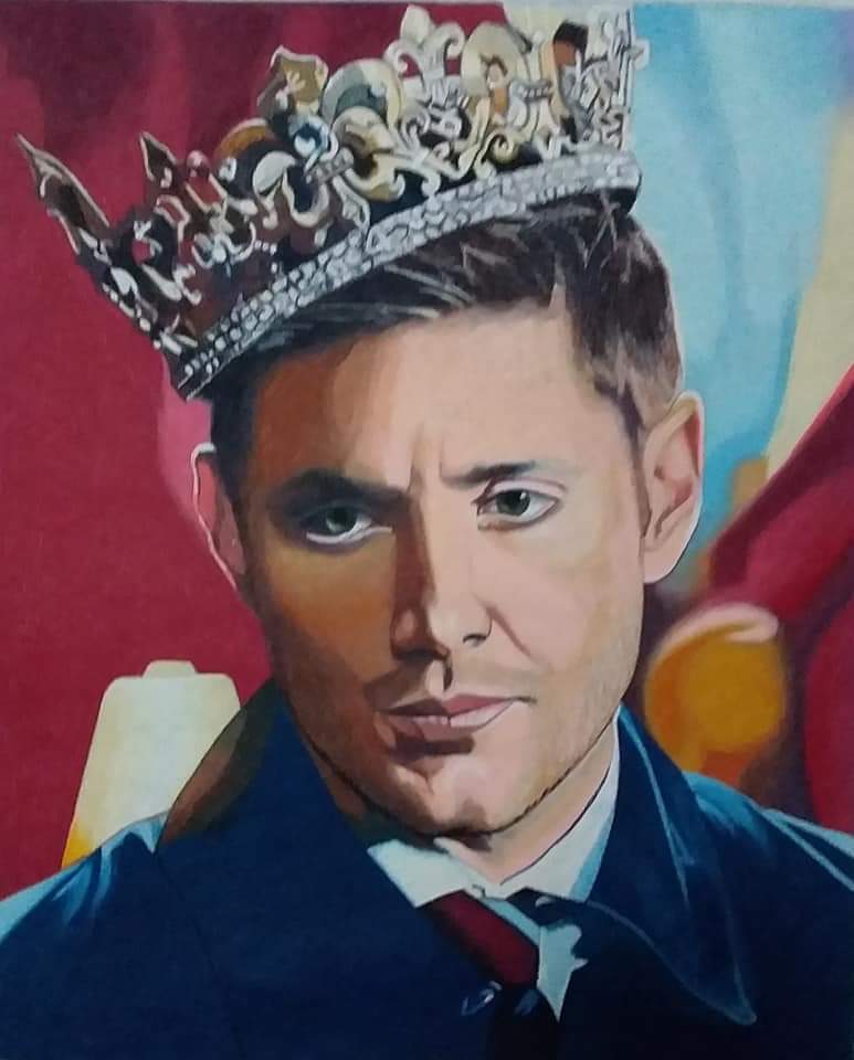 catcurl's tweet photo. My Spn advent Xmas calender # 5 "we three Kings" part 2 #kingDean #JensenAckles #supernatural #spnfanart #catcurl #SPNforever  #geekyart https://t.co/zpoEklITR3