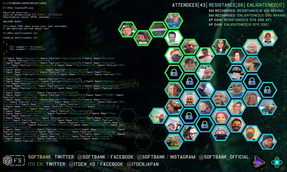 boffeliten's tweet image. Thank you to all that attended this months IFS in Asker Norway e=19187 #Ingress #XFac #IngressFS #FSAsker #IFS #NIA #Niantic #FirstSaturday #FirstSaturdayAsker #IngressPrime 
#SoftBank, #ItoEn