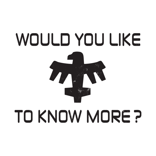 cine31's tweet photo. "Would You Like To Know More?" - All Tees $14 Stickers $2 @TeePublic #CyberWeek SALE
https://t.co/Gat0wEfwJz
https://t.co/WaQkwn9cHj
#tshirt #sweatshirt #mask #hoodie #geek #nerd #Xmas #xmasgift #xmas2020 #StarshipTroopers #Quotes #MovieQuotes #scifi #federalnetwork #citizens https://t.co/TWTL81q5yQ