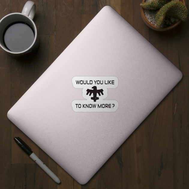cine31's tweet photo. "Would You Like To Know More?" - All Tees $14 Stickers $2 @TeePublic #CyberWeek SALE
https://t.co/Gat0wEfwJz
https://t.co/WaQkwn9cHj
#tshirt #sweatshirt #mask #hoodie #geek #nerd #Xmas #xmasgift #xmas2020 #StarshipTroopers #Quotes #MovieQuotes #scifi #federalnetwork #citizens https://t.co/TWTL81q5yQ