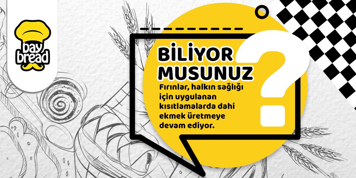 bay_bread's tweet photo. Beslenme, temel ihtiyaçlarımızın en başında geliyor, bu nedenle fırınlar kısıtlamalar sırasında da çalışmaya devam ediyor. Bay Bread olarak biz de size en iyi hizmeti vermek için yeni düzenlemelere uyarak üretimimize ve satışımıza devam ediyoruz.😊
#baybread https://t.co/sO2mKGnnN4