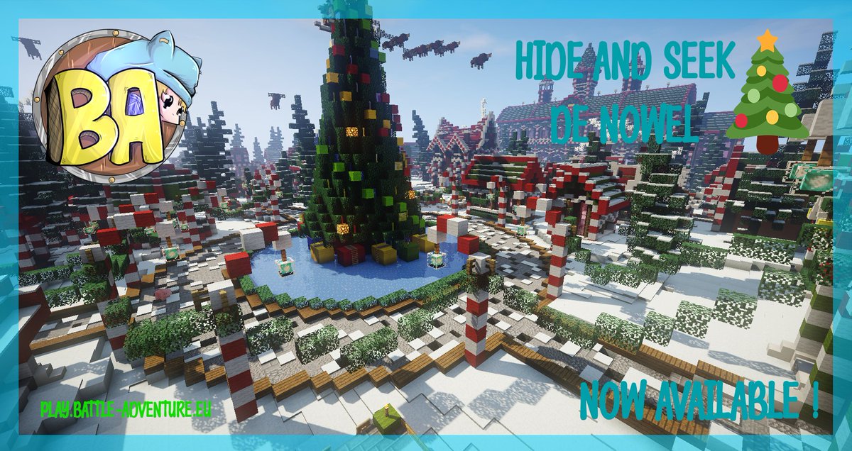 Ba_Officiel's tweet photo. 🎄Le Hide and Seek de Nowel arrive ce soir à 18h15 ! ✨Cachez vous avec de nouveaux blocks dans une magnifique map dans l'ambiance des fêtes de fin d'années

☃️D'autres maps arrivent ce week end dans le 💦Gravity, et ⚔️le Practice !

🎡N'oubliez pas de visiter l'ile de Nowel ! https://t.co/oxdKucZDpK
