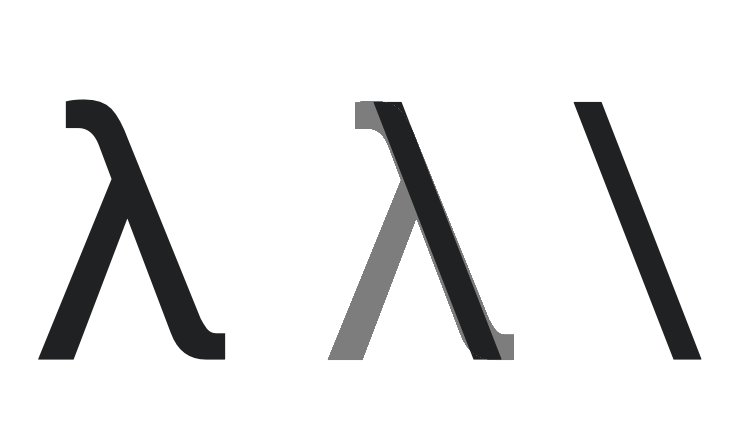 Well, the λ is hard to write on US keyboards and is not part of the characters in the ASCII encoding. And if you squint a \\ kinda looks like half a λ. (5/n)