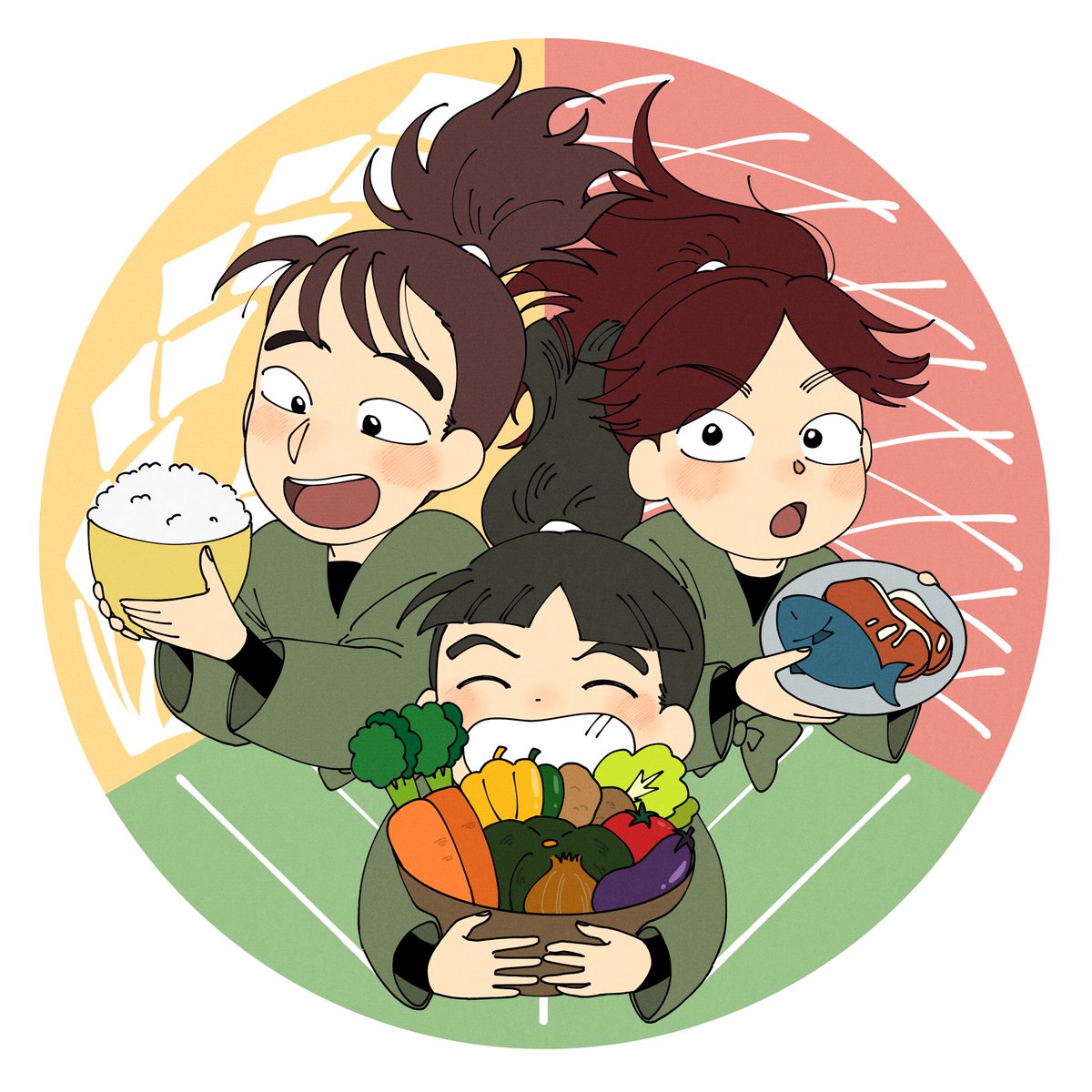 主食 主菜 副菜 のイラスト マンガ コスプレ モデル作品 Twoucan