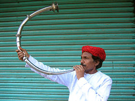 Ranasringaca. 1880Bengal, often used in processions, signaling as per  @metmuseumSimilar instrument is turuhi bit wiki details:- sringa, also known as tutari, ranasringa,  blowhorn, singa, kurudutu or kombu, is an ancient Indian musical instrumentReminds of Maratha valour