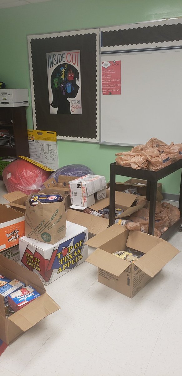 blessed35's tweet photo. We did it! 1,715 canned food items donated to a local food pantry. Thank you Steadham students, parents and teachers for your generosity. Shout out to our winning 4th grade @MsPineros class for collecting 310 items! @Steadham_Eagles @gisdcounseling @ValSpears4 @jrhobb01 https://t.co/b5EJOWapXo