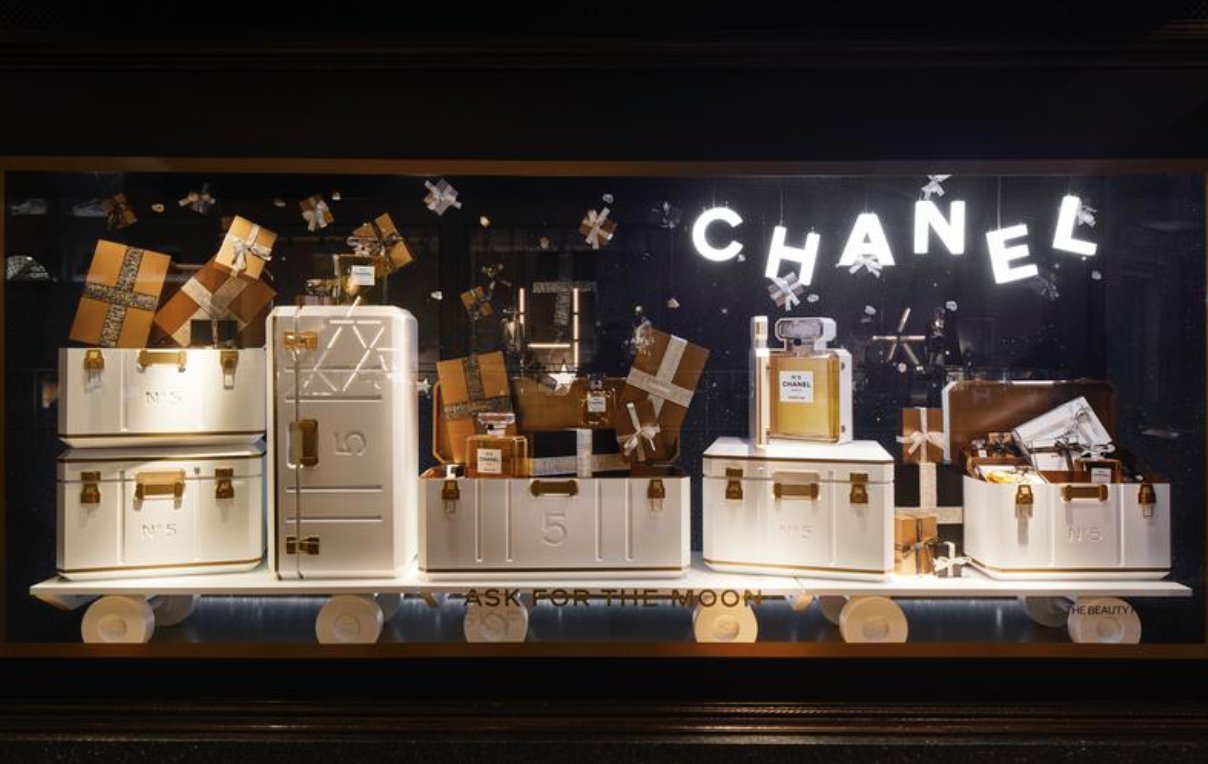 Harrods on X: HARRODS WRAPPED  This Christmas, we're thinking inside the  box. Our Knightsbridge store is wrapped in decorations galore, with window  takeovers from Tiffany & Co., Chanel, Dior and more.
