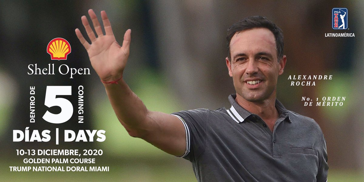 PGATAmericasESP's tweet photo. 👋🏼 Solo faltan 5️⃣ días para la Ronda 1 del #ShellChamp en #TrumpDoral.
👋🏼 Round 1 of our restart at @trumpdoral is only 5️⃣ days away.
#pgatourla #DoralProud #MiamiShines #FoundInMiami ☀️ https://t.co/iTAI6BvEO0